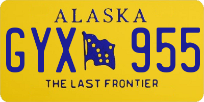 AK license plate GYX955