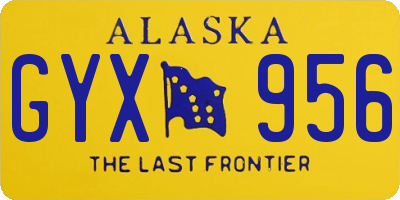 AK license plate GYX956
