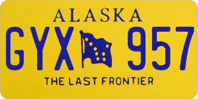AK license plate GYX957
