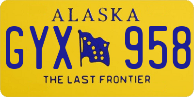 AK license plate GYX958