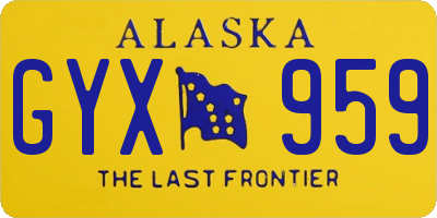 AK license plate GYX959