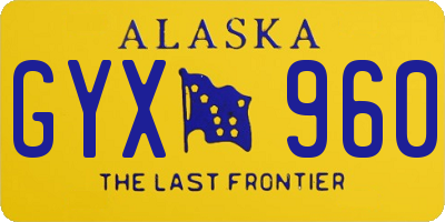 AK license plate GYX960