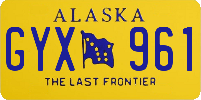 AK license plate GYX961