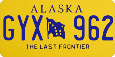 AK license plate GYX962