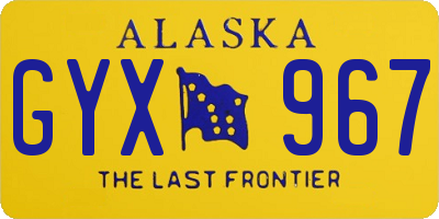 AK license plate GYX967