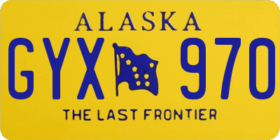 AK license plate GYX970