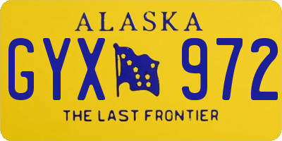 AK license plate GYX972