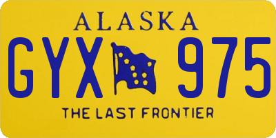 AK license plate GYX975