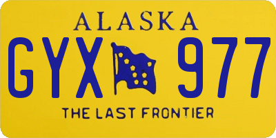 AK license plate GYX977