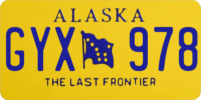 AK license plate GYX978