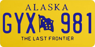 AK license plate GYX981