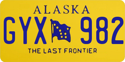 AK license plate GYX982