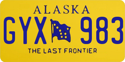 AK license plate GYX983