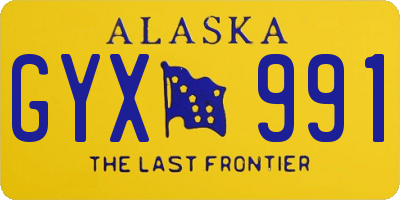 AK license plate GYX991