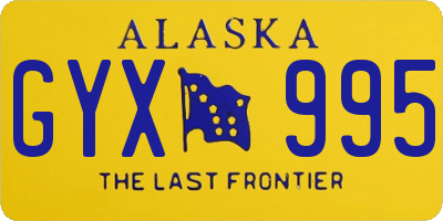 AK license plate GYX995