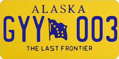 AK license plate GYY003