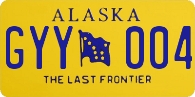 AK license plate GYY004