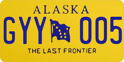 AK license plate GYY005