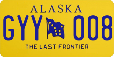 AK license plate GYY008