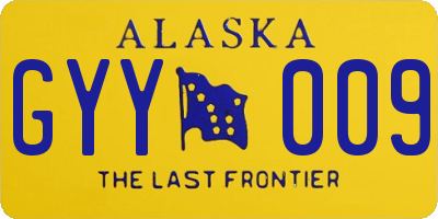 AK license plate GYY009