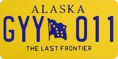 AK license plate GYY011