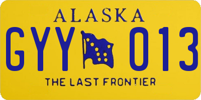 AK license plate GYY013