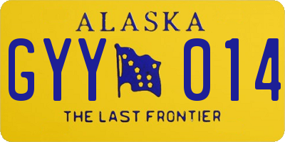 AK license plate GYY014