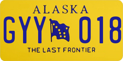 AK license plate GYY018