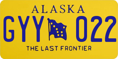 AK license plate GYY022