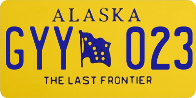 AK license plate GYY023