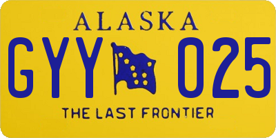 AK license plate GYY025