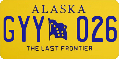 AK license plate GYY026