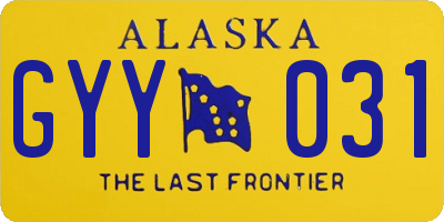 AK license plate GYY031