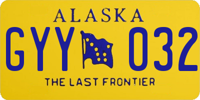 AK license plate GYY032