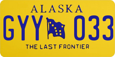 AK license plate GYY033