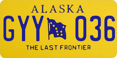AK license plate GYY036