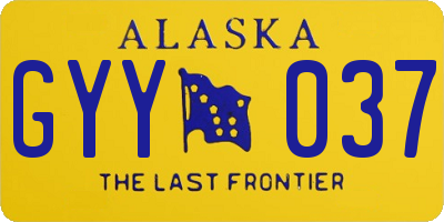 AK license plate GYY037