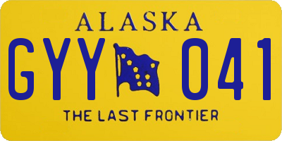 AK license plate GYY041