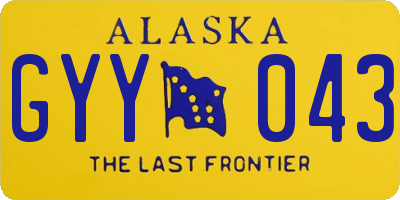 AK license plate GYY043
