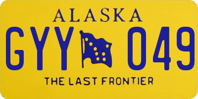 AK license plate GYY049