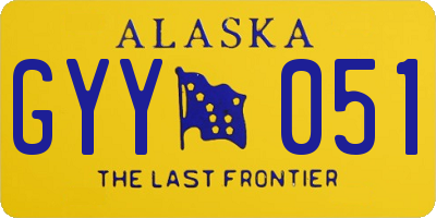 AK license plate GYY051