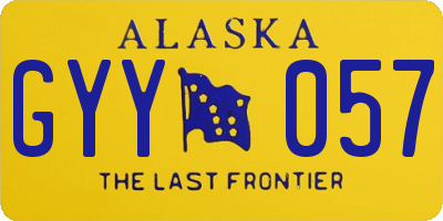 AK license plate GYY057