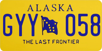 AK license plate GYY058