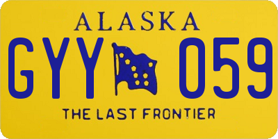 AK license plate GYY059