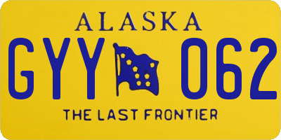 AK license plate GYY062