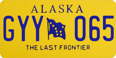 AK license plate GYY065