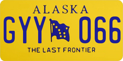 AK license plate GYY066
