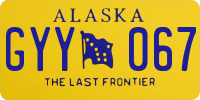 AK license plate GYY067