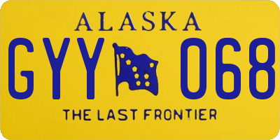 AK license plate GYY068