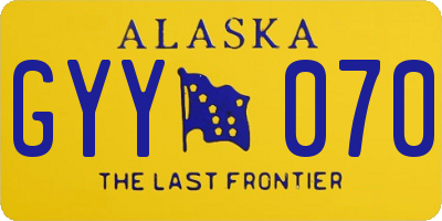 AK license plate GYY070